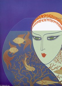 Fish Bowl — Erté