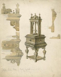 Drawing Of A Linen Press — Sir George Clausen