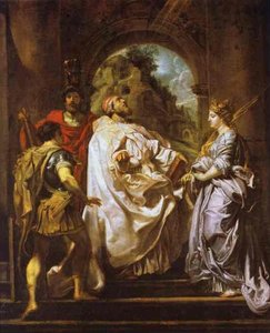 St. Gregory, St. Maurus, St. Papianus And St. Domitilla — Peter Paul Rubens, Baroque
