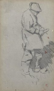 Study For The Male Figure Hacking A Turnip In 'december' — Sir George Clausen