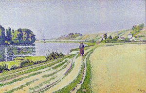 Herblay, La River — Paul Signac