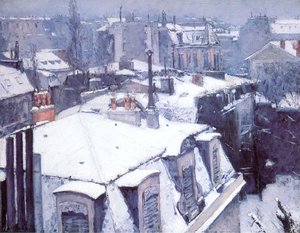 Rooftops Under Snow — Gustave Caillebotte