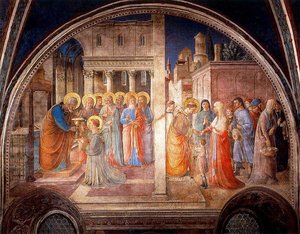The Consecration Of Saint Stephen And The Distribution Of Alms To The Poor — Fra Angelico, Early Renaissance