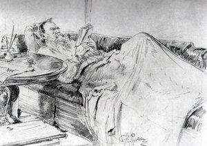 Leo Tolstoy Reading — Ilya Yefimovich Repin