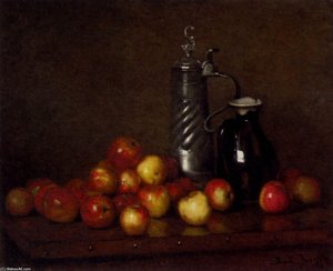 Apples With A Tankard And Jug — Claude Joseph Bail