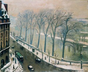 El Muelle Conti Bajo La Nieve — Albert Marquet
