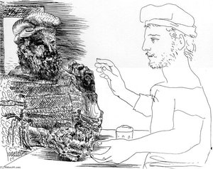 Dos Bebedores Catalanes — Pablo Picasso