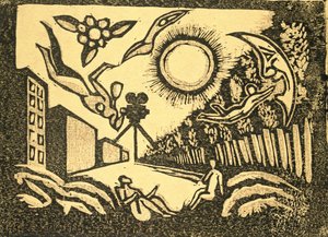 Title Name(japanese）: 版画集(裏表紙) ロケーション — Taninaka Yasunori (谷中安規)