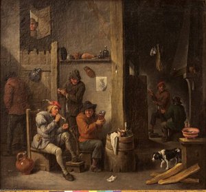 Cabaret Ou Intérieur De Cabaret Avec Fumeurs — David Teniers The Younger