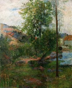 Willow By The Aven — Eugène Henri Paul Gauguin, Post-impressionism