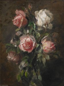 Floral Still Life With Roses — Knut Ekwall