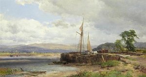 Estuary With Beached Boats — John Syer