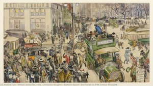 Christmas Shoppers, Madison Square (also Known As Fifth Avenue Shoppers) — William James Glackens, Ashcan School