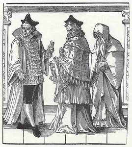 The Church Hierarchy, Two Abbots And A Hermit — Tobias Stimmer