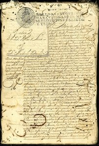 Power Of Attorney From Blas De Lezo To Mathias Davila\n\nrecto Page Of The Power Of Attorney From Blas De Lezo — José Antonio Camacho Alfaro