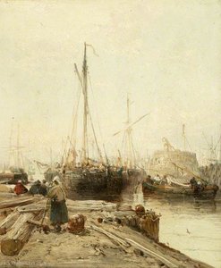 A Quay With Shipping — James Webb