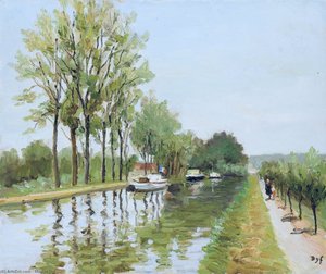 The Canal Of Nantes At Brest, (1979) — Marcel Dyf