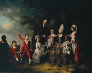 A Family Group In A Landscape