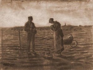 The Angelus (after Millet) — Vincent Willem Van Gogh, Impressionistic Realism