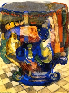 Goblet With Fox And Roebuck — Franz Marc