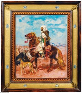 Cavalier et sloughi