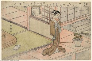 Woman Standing On A Veranda — Suzuki Harunobu