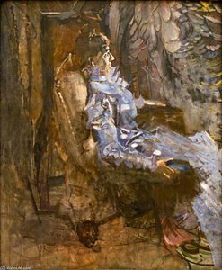 A Lady In Lilac (portrait Of Nadezhda Zabela) — Mikhail Vrubel