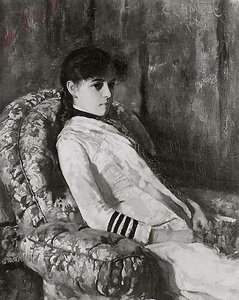 Mrs. Tarbell As A Girl, (painting) — Edmund Charles Tarbell
