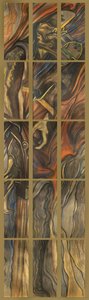 Henry II the Pious. A stained glass design for the presbytery of the Cracow cathedral