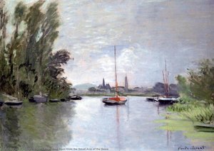 Argenteuil Vom Kleinen Arm Der Seine — Claude Monet