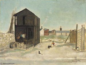 Enfant Devant Une Maison — Léonard Tsuguharu Foujita