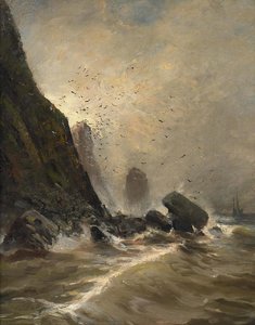 Steep Coast On Heligoland — Andreas Achenbach