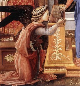 Annunciation With Two Kneeling Donors (detail) — Filippo Di Tommaso Lippi