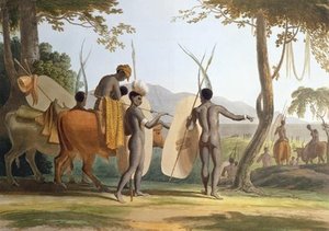 Kaffers On A March, Plate 5 From 'african