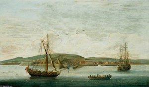 Men O' War Off Newhaven, Sussex — John Thomas Serres