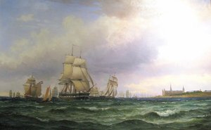 Navy Frigate At Kronborg Castle — Edvard Skari