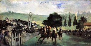 Races At Longchamp — Édouard Manet, Impressionism