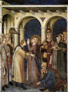 St. Martin Wird Zum Ritter Geschlagen (szene 3) — Simone Martini