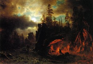 The Trapper's Camp — Albert Bierstadt