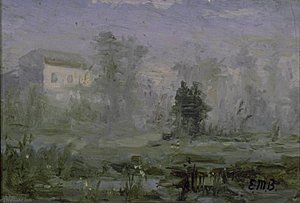 Untitled (landscape With House In Background) — Edward Mitchell Bannister