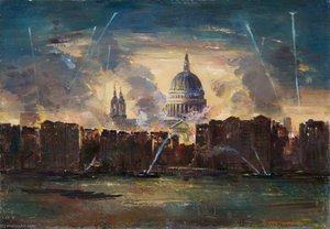 St Paul's Cathedral During The Blitz — Charles Ernest Cundall