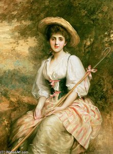Mrs. Stuart M. Samuel As Phyllida — Samuel Luke Fildes