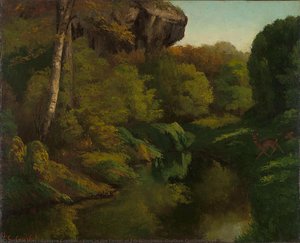 View In The Forest Of Fontainebleau, Gustave Courbet, 1855 — Gustave Courbet, Realism