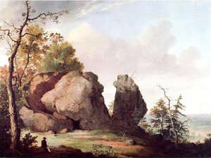 Judges Cave, West Rock, New Haven — George Henry Durrie