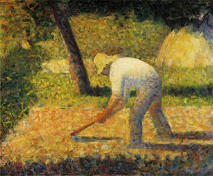 Der Bauer Mit Der Hoehe — Georges Pierre Seurat, Post-impressionist Pointillism