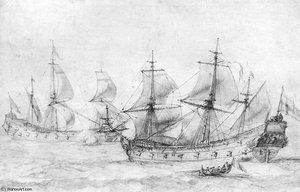 Two Vessels Under Sail — Pierre Puget