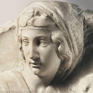 Tondo Pitti (detail) — Michelangelo Buonarroti, Renaissance
