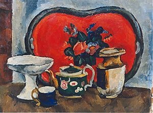 Still Life With A Red Tray. — Pyotr Konchalovsky