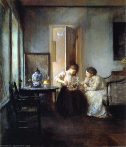 New England Interior — Edmund Charles Tarbell, American Impressionism