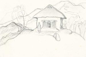 Sketch With House — Nicholas Roerich